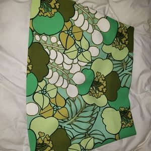 Leaf print miniskirt